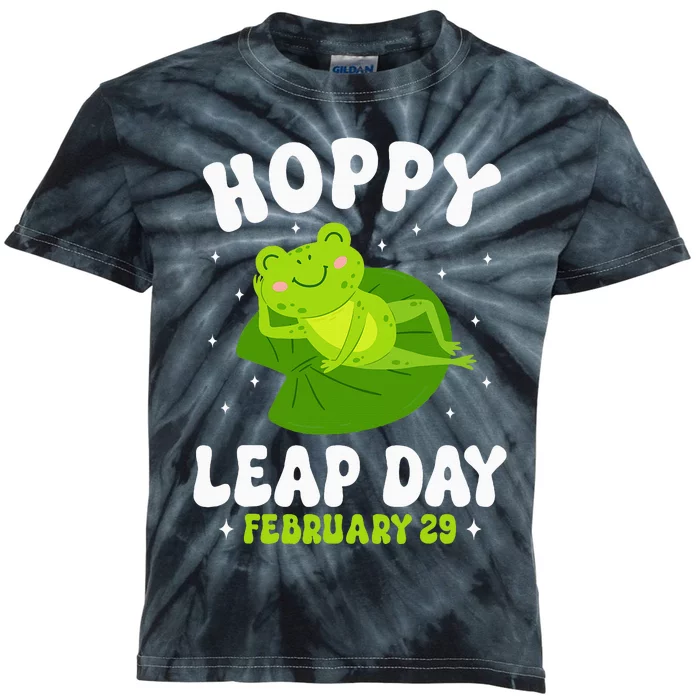 Funny Frog Hoppy Leap Day February 29 Birthday Leap Year Kids Tie-Dye T-Shirt