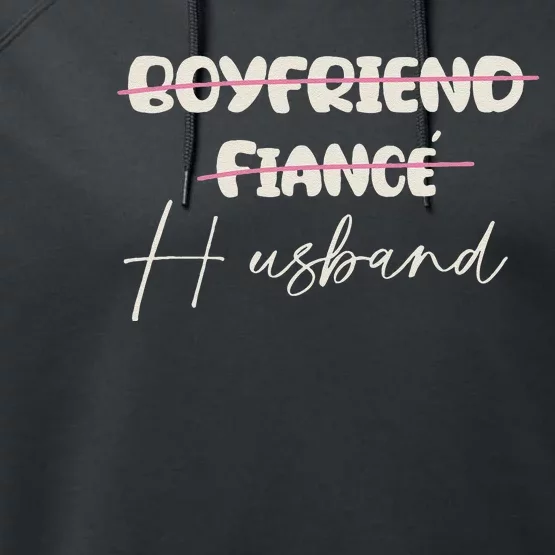 Friend Fiance Husband Wedding Groom Mr Engaged Performance Fleece Hoodie