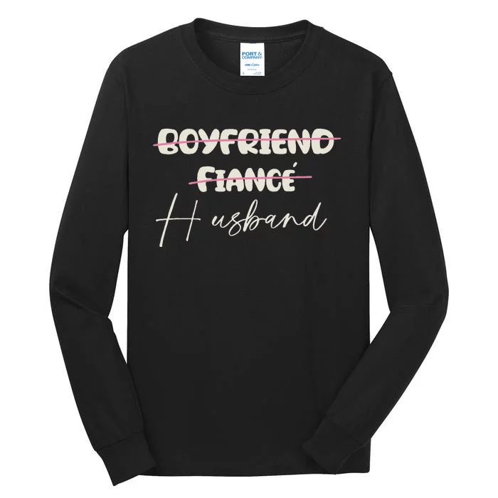 Friend Fiance Husband Wedding Groom Mr Engaged Tall Long Sleeve T-Shirt