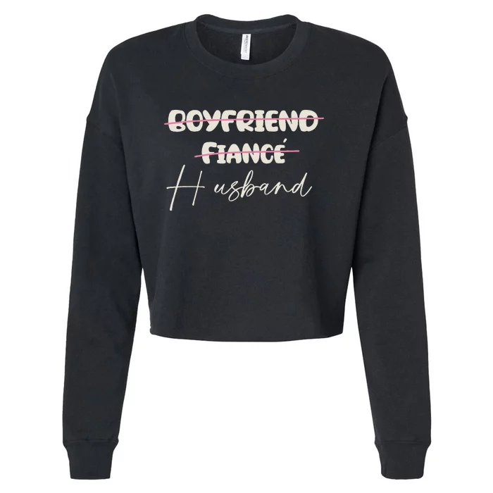 Friend Fiance Husband Wedding Groom Mr Engaged Cropped Pullover Crew