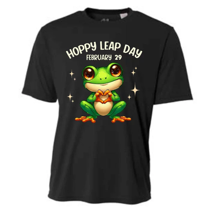 Funny Frog Hoppy Leap Day February 29 Hoppy Leap Day Cooling Performance Crew T-Shirt