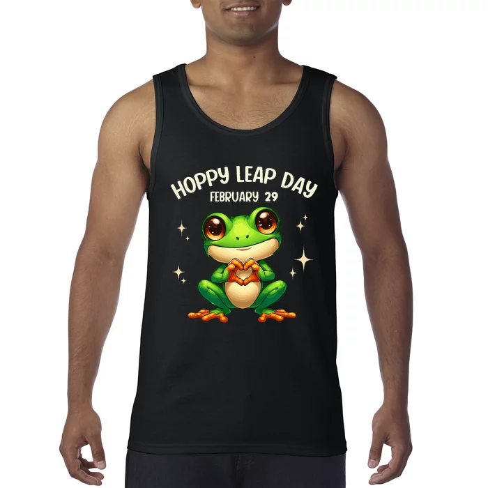 Funny Frog Hoppy Leap Day February 29 Hoppy Leap Day Tank Top