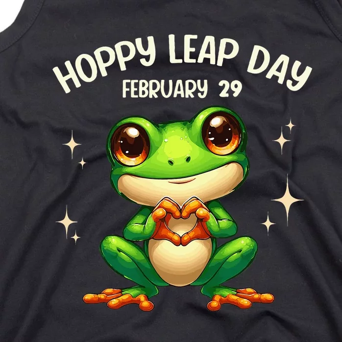 Funny Frog Hoppy Leap Day February 29 Hoppy Leap Day Tank Top