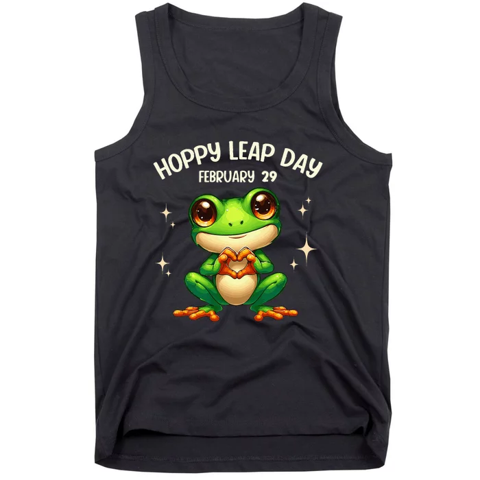 Funny Frog Hoppy Leap Day February 29 Hoppy Leap Day Tank Top