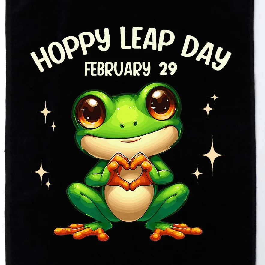 Funny Frog Hoppy Leap Day February 29 Hoppy Leap Day Platinum Collection Golf Towel