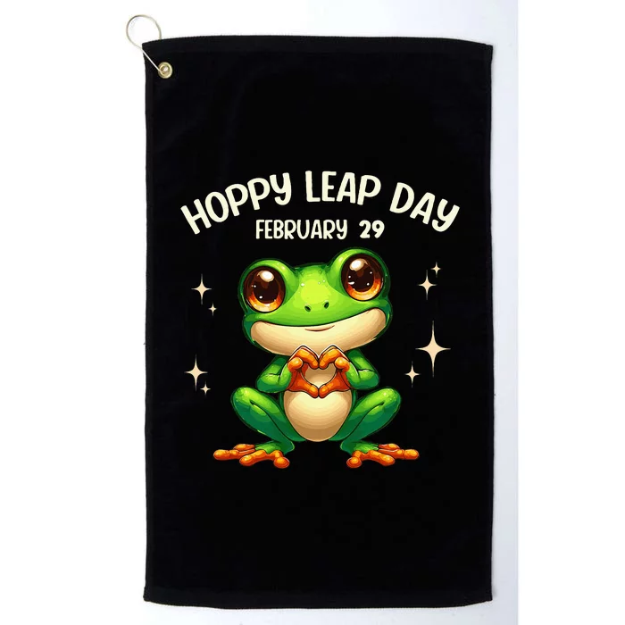 Funny Frog Hoppy Leap Day February 29 Hoppy Leap Day Platinum Collection Golf Towel