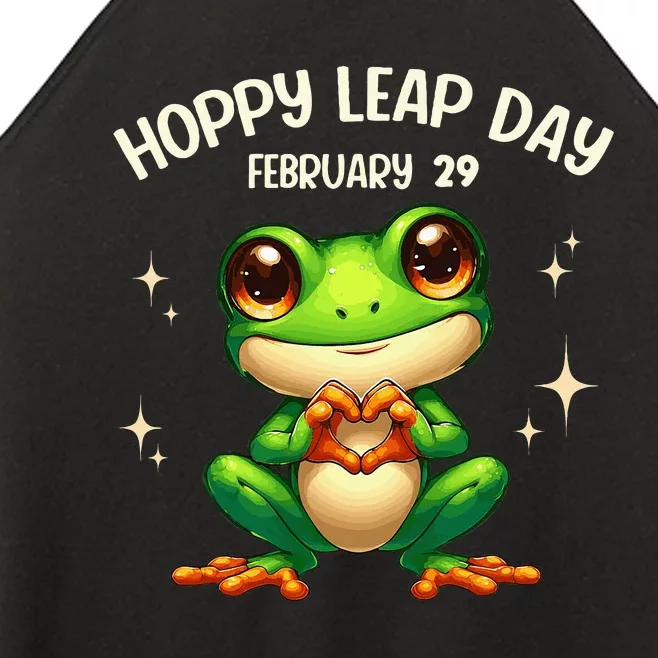 Funny Frog Hoppy Leap Day February 29 Hoppy Leap Day Women’s Perfect Tri Rocker Tank