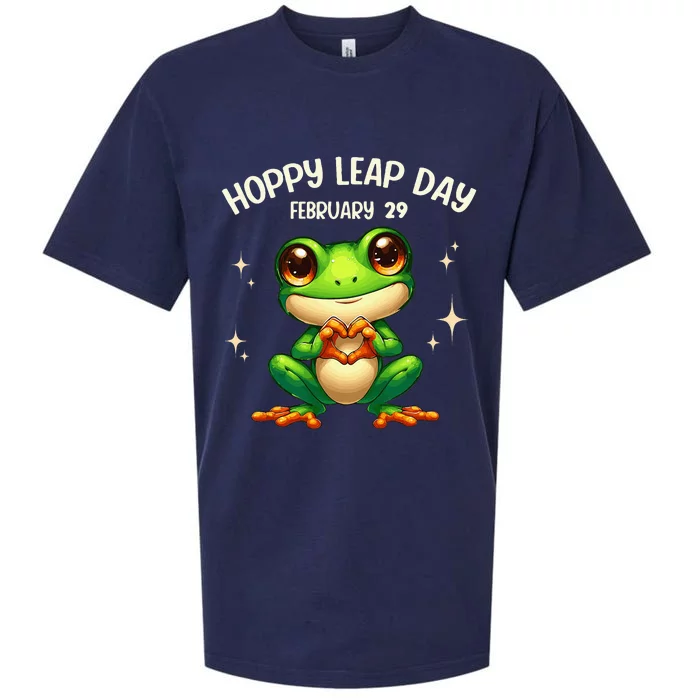 Funny Frog Hoppy Leap Day February 29 Hoppy Leap Day Sueded Cloud Jersey T-Shirt