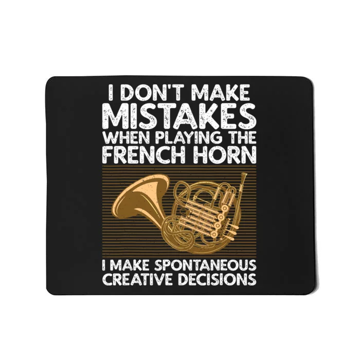 Funny French Horn Art Hornist Instrument Lover Mousepad