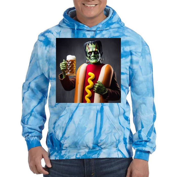 Frankenstein Franknstein Halloween Tie Dye Hoodie