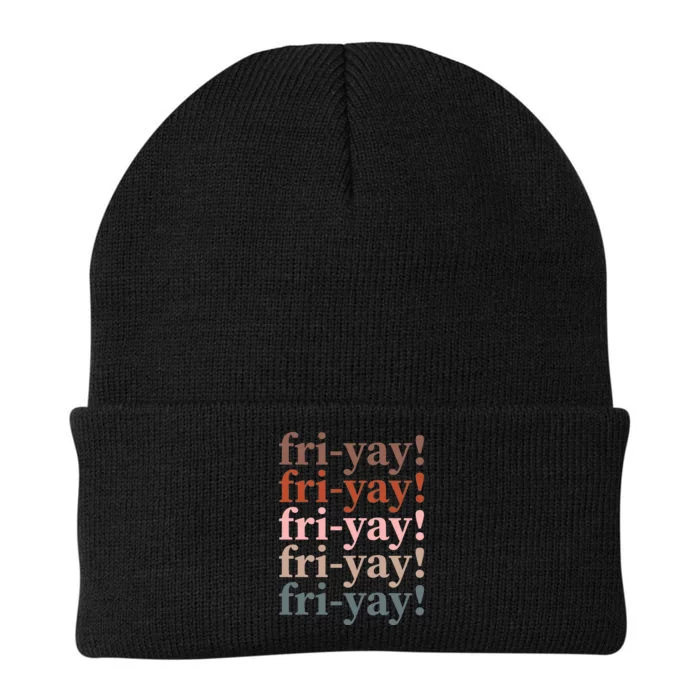 Friyay Funny Happy Friday Teacher Knit Cap Winter Beanie