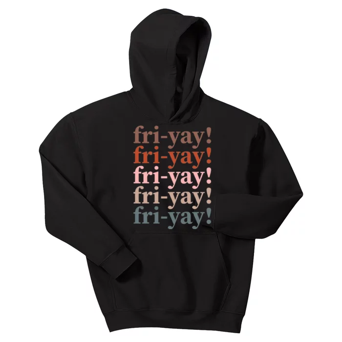 Friyay Funny Happy Friday Teacher Kids Hoodie