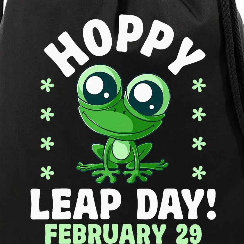 Funny Frog Hoppy Leap Day February 29 Birthday Leap Year Drawstring Bag