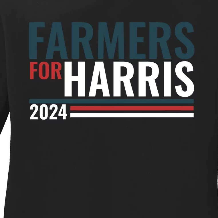 Farmers For Harris 2024 Ladies Long Sleeve Shirt