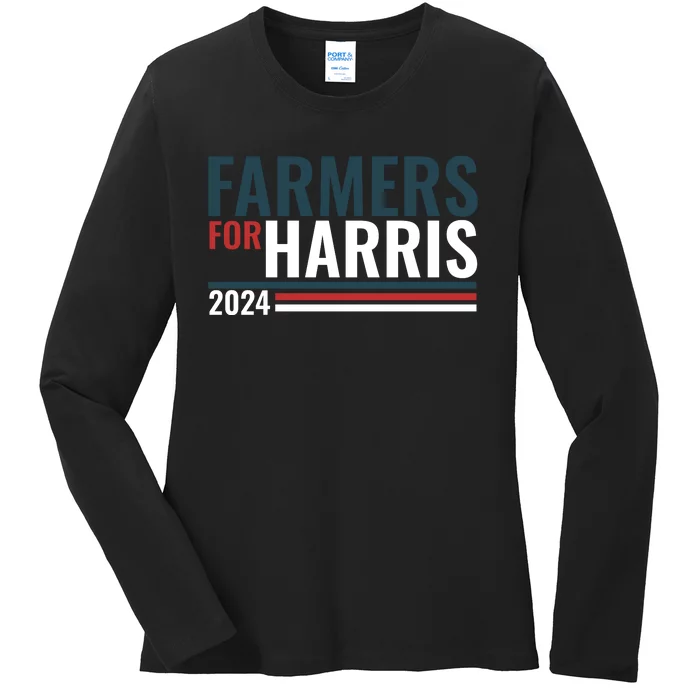 Farmers For Harris 2024 Ladies Long Sleeve Shirt