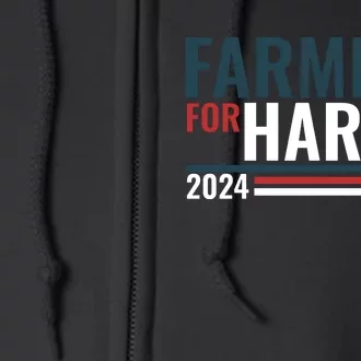 Farmers For Harris 2024 Full Zip Hoodie