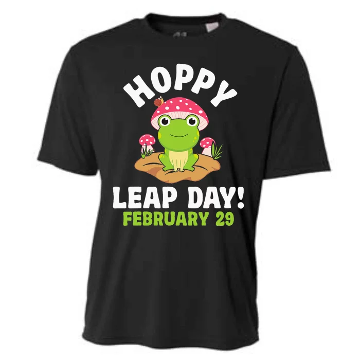 Funny Frog Hoppy Leap Day February 29 Birthday Leap Year Cooling Performance Crew T-Shirt