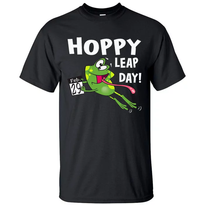 Funny Frog Hoppy Leap Day February 29 Leap Year Birthday Tall T-Shirt