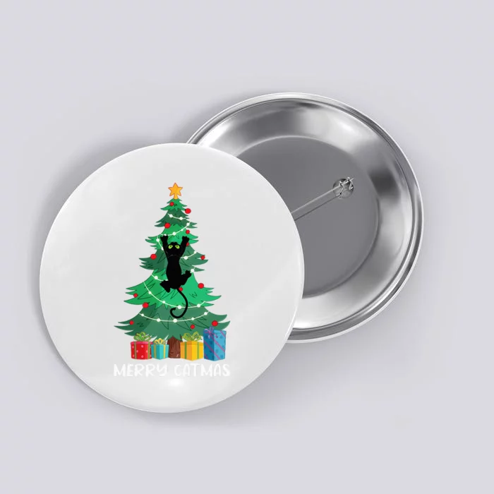 Festive Feline Holiday Celebration Button