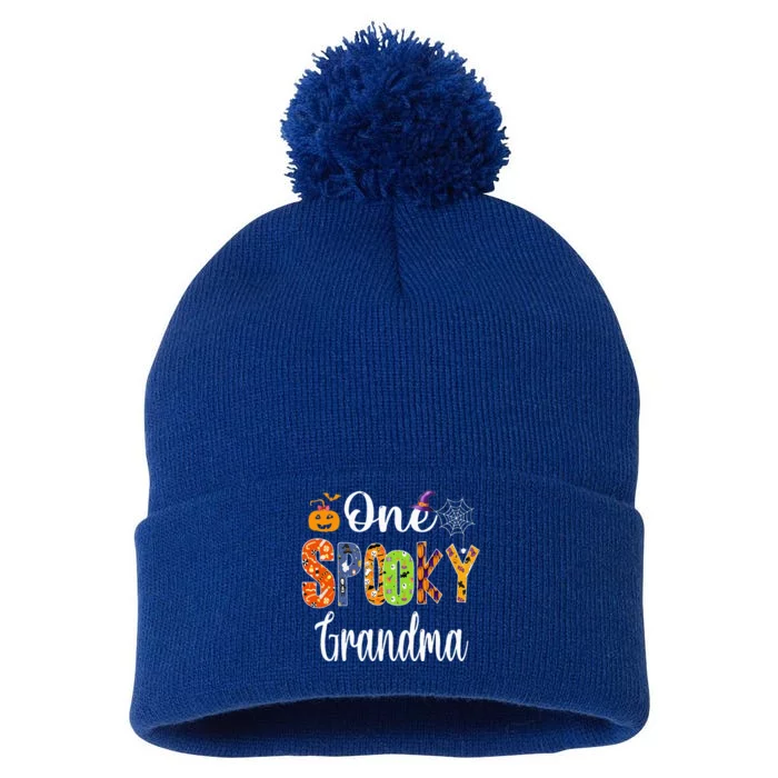 Funny Family Halloween Matching One Spooky Grandma Pom Pom 12in Knit Beanie