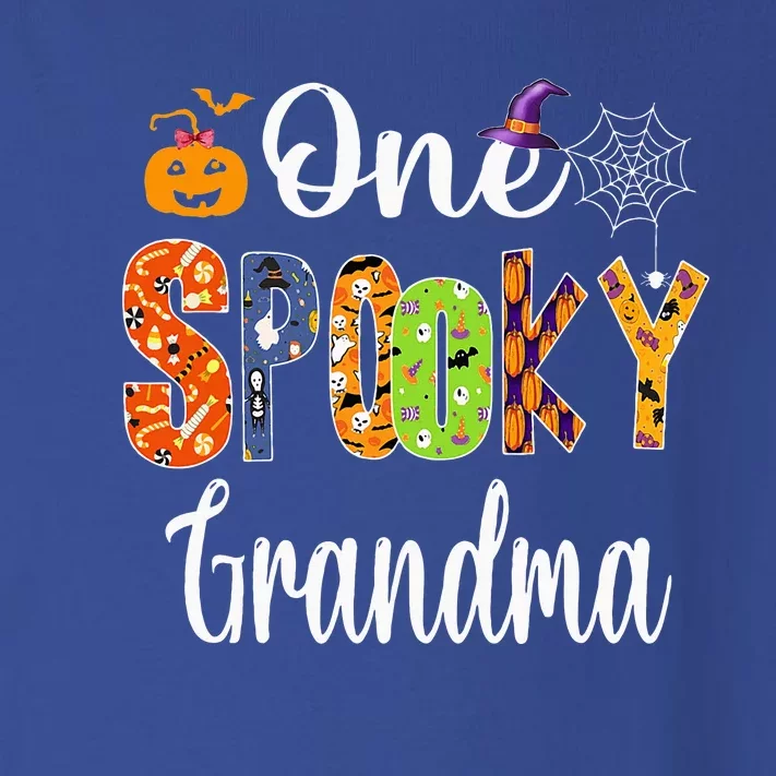 Funny Family Halloween Matching One Spooky Grandma Toddler Long Sleeve Shirt