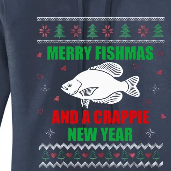 Funny Fishmas Holiday Sweater Festive Fishing Gift Women's Pullover Hoodie