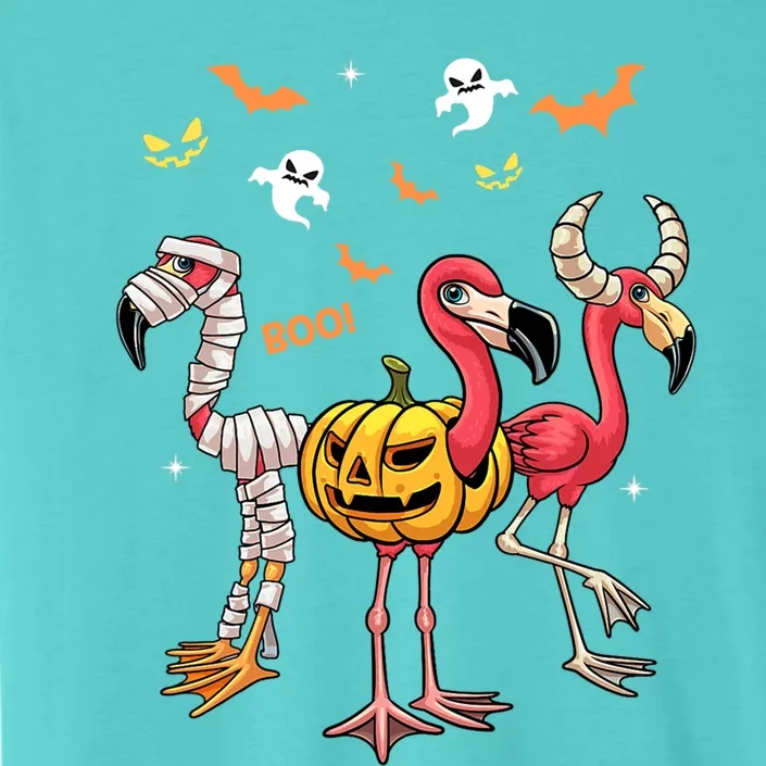 Funny Flamingo Happy Halloween Mummy Witch Demon Pumpkin Cute Gift ChromaSoft Performance T-Shirt