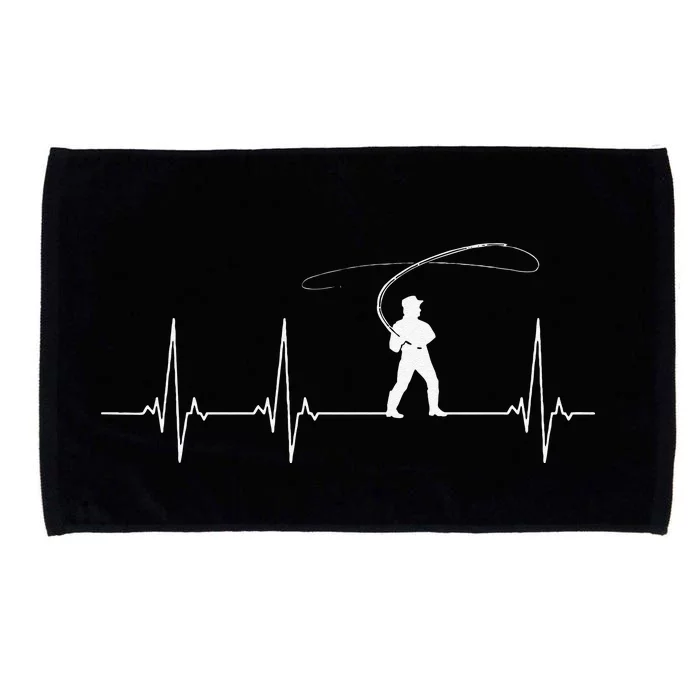 Fly Fishing Heartbeat Microfiber Hand Towel