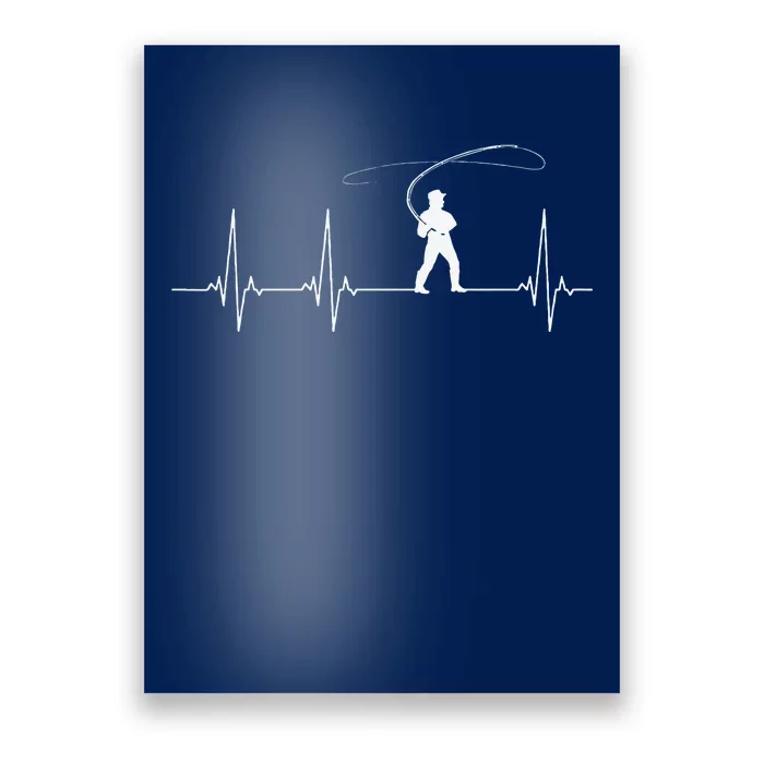 Fly Fishing Heartbeat Poster