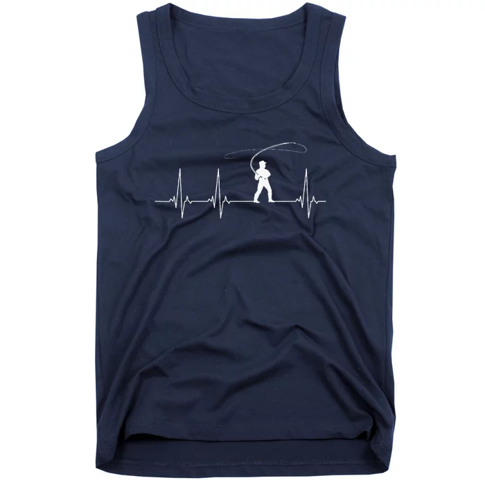 Fly Fishing Heartbeat Tank Top