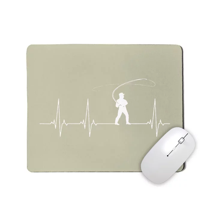 Fly Fishing Heartbeat Mousepad