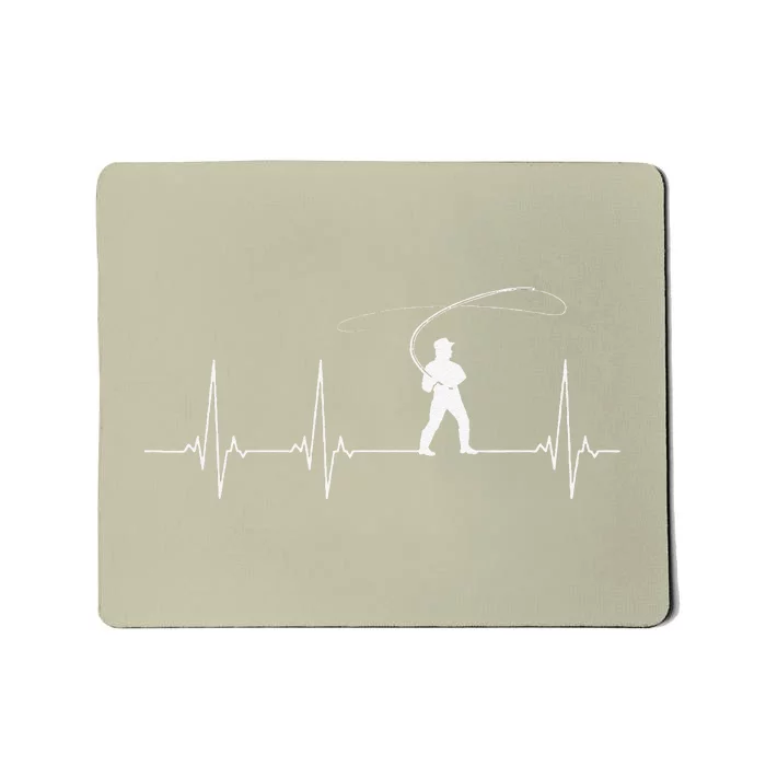 Fly Fishing Heartbeat Mousepad