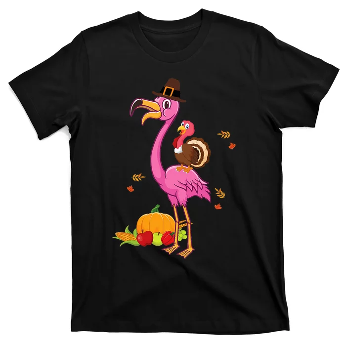 Festive Flamingo Holiday Present T-Shirt