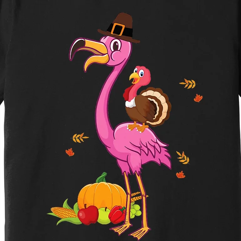 Festive Flamingo Holiday Present Premium T-Shirt