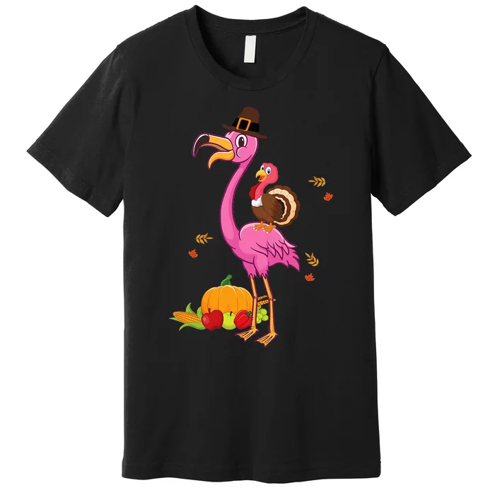 Festive Flamingo Holiday Present Premium T-Shirt