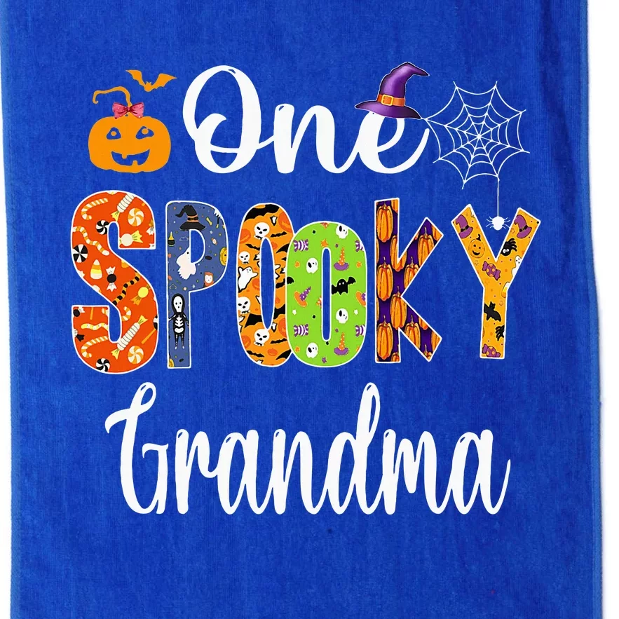 Funny Family Halloween Matching One Spooky Grandma Platinum Collection Golf Towel