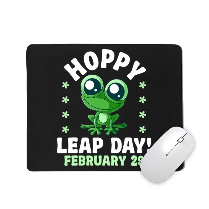 Funny Frog Hoppy Leap Day February 29 Birthday Leap Year Mousepad