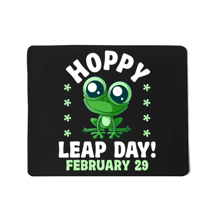 Funny Frog Hoppy Leap Day February 29 Birthday Leap Year Mousepad