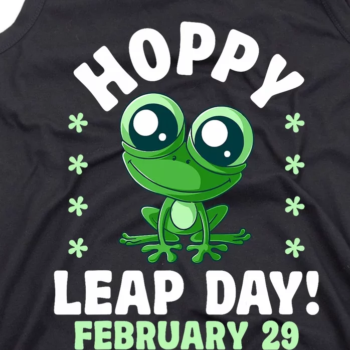 Funny Frog Hoppy Leap Day February 29 Birthday Leap Year Tank Top