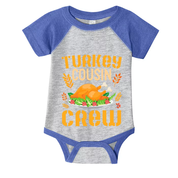 Fruits Flowers Happy Thanksgiving Day Me Turkey Cousin Crew Meaningful Gift Infant Baby Jersey Bodysuit