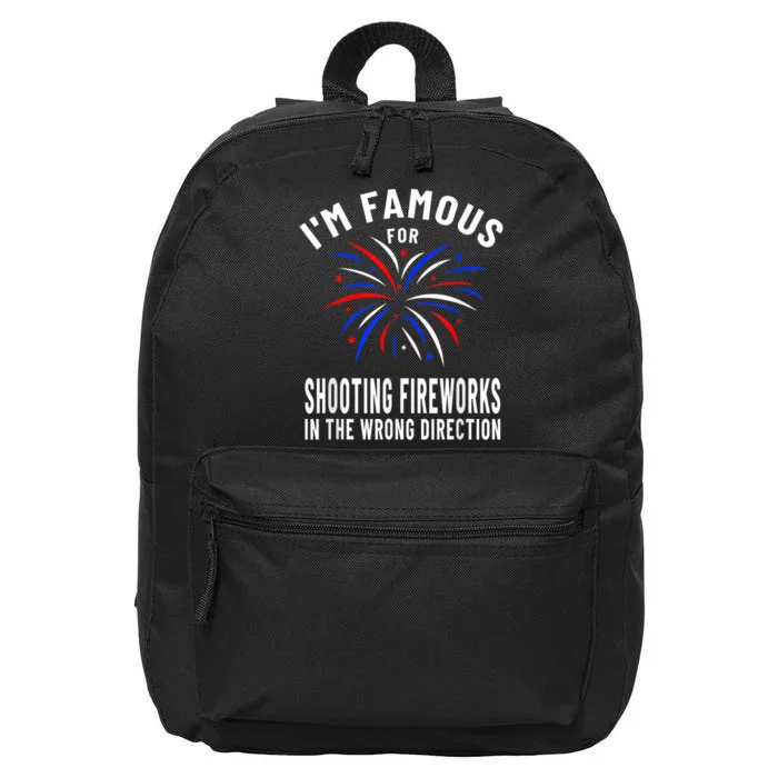 Funny Fireworks Humor Fourth Of July Firework Display 16 in Basic Backpack