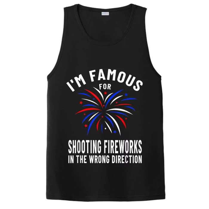 Funny Fireworks Humor Fourth Of July Firework Display Performance Tank