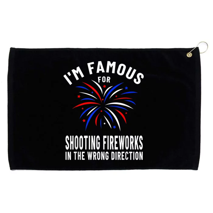 Funny Fireworks Humor Fourth Of July Firework Display Grommeted Golf Towel