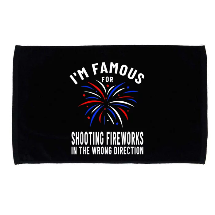 Funny Fireworks Humor Fourth Of July Firework Display Microfiber Hand Towel