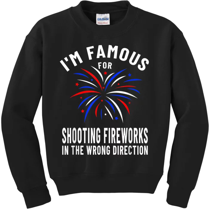 Funny Fireworks Humor Fourth Of July Firework Display Kids Sweatshirt