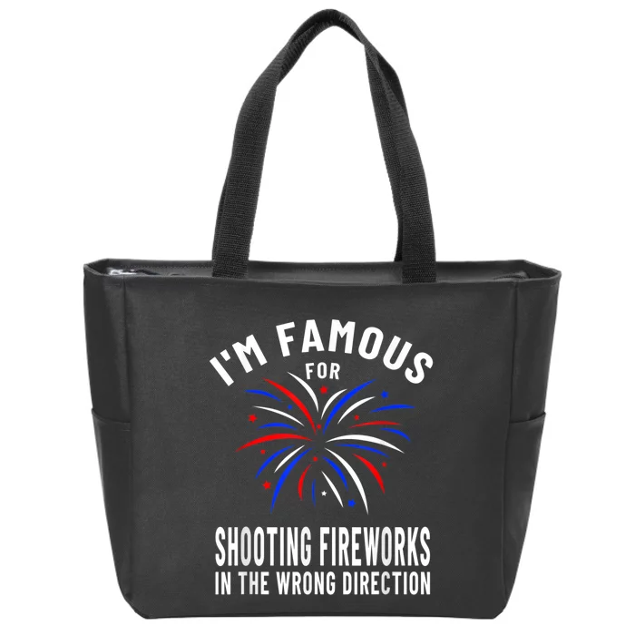 Funny Fireworks Humor Fourth Of July Firework Display Zip Tote Bag