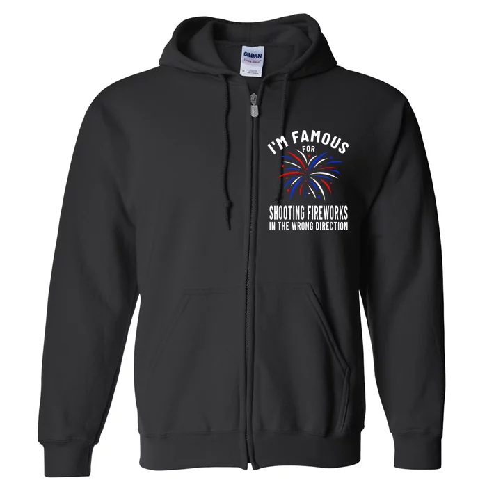 Funny Fireworks Humor Fourth Of July Firework Display Full Zip Hoodie