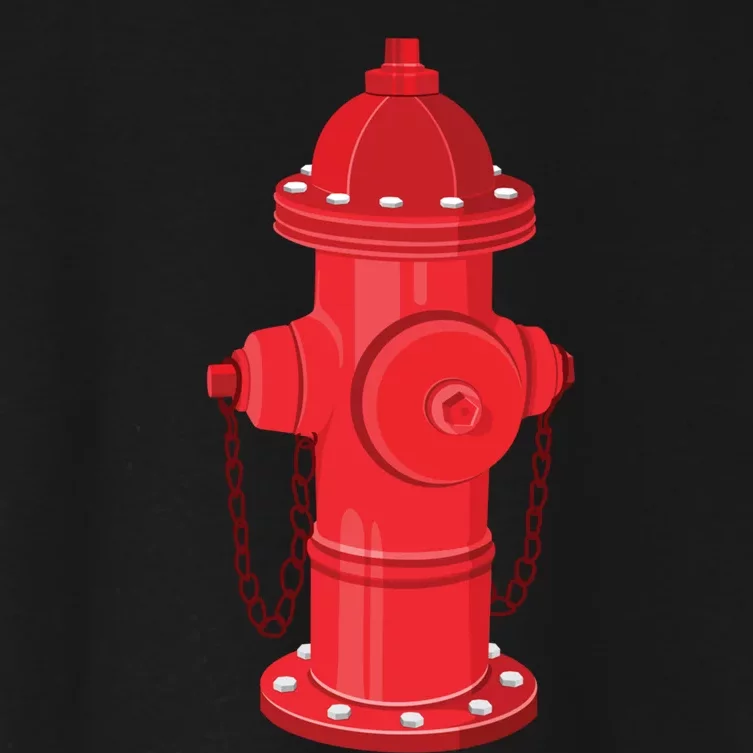 Firefighter Fire Hydrant Firetruck Dog Water Hose Fireman Gift Women's Crop Top Tee