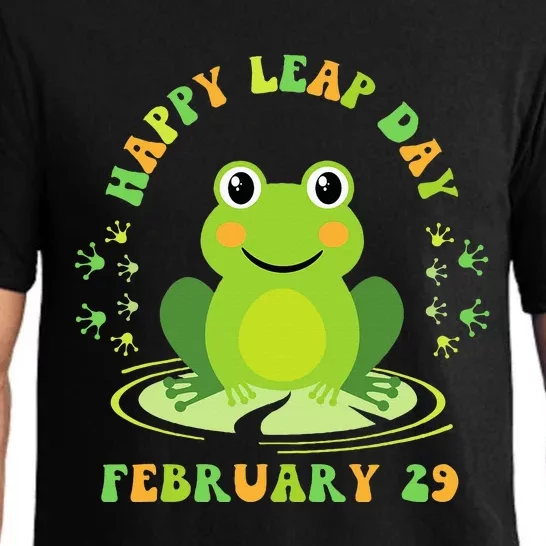 Funny Frog Hoppy Leap Day February 29 Birthday Pajama Set