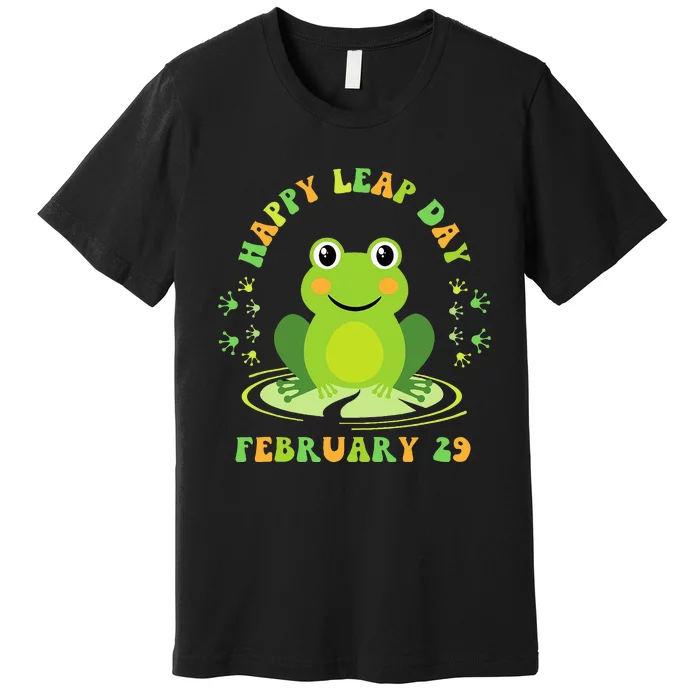 Funny Frog Hoppy Leap Day February 29 Birthday Premium T-Shirt